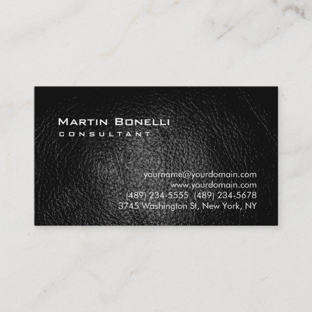 Effet Cuir Charmant Carte de visite chic tendance (Devant)