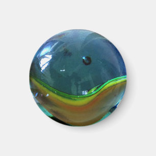 Effet de marbre de verre transparent Magnet