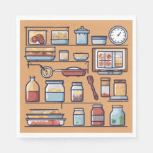 Efficient Meal Prep Organized Kitchen Paper Napkin