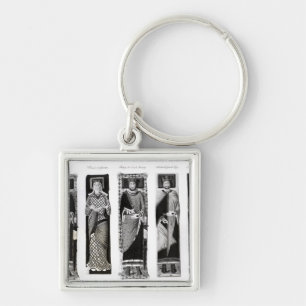 Effigies of Henry II  Eleanor of Aquitaine Keychain
