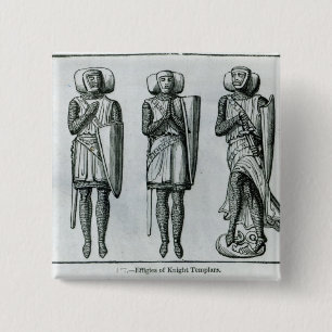 Effigies of Knight Templars 2 Inch Square Button