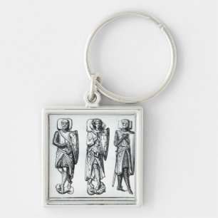 Effigies of Knights Templars Keychain