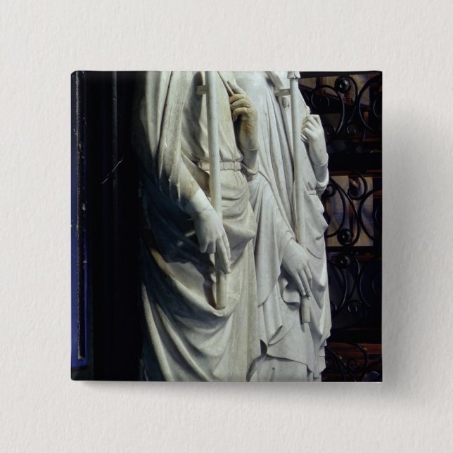 Effigies of Philippe III 2 Inch Square Button (Front)