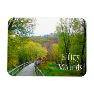 Effigy Mounds Footbridge over Yellow River Magnet