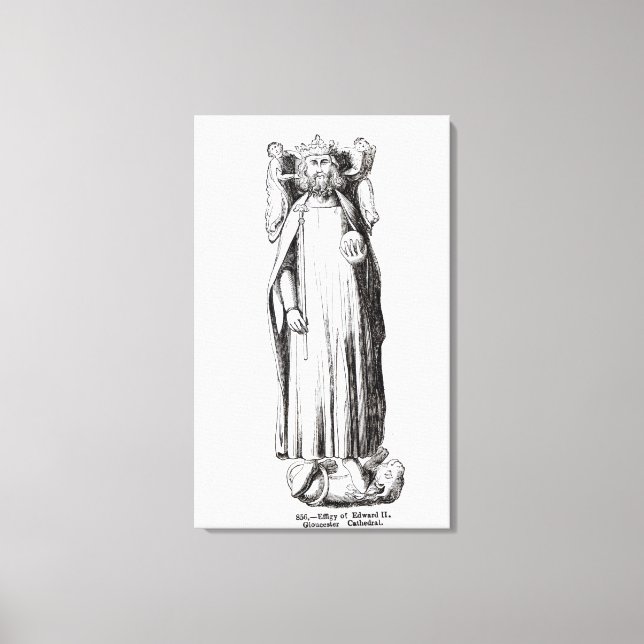 Effigy of Edward II  from Gloucester Cathedral Canvas Print (Front)