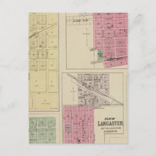 Effingham, Muscotah, Lancaster, Kansas Postcard