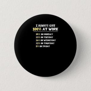 Effort At Work Essential - Hardly Working 2 Inch Round Button