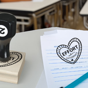 Effort Makes A Difference Heart Teachers Rubber Stamp