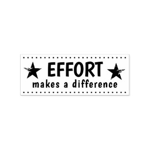 Effort Makes A Difference Personalized Teacher Rubber Stamp