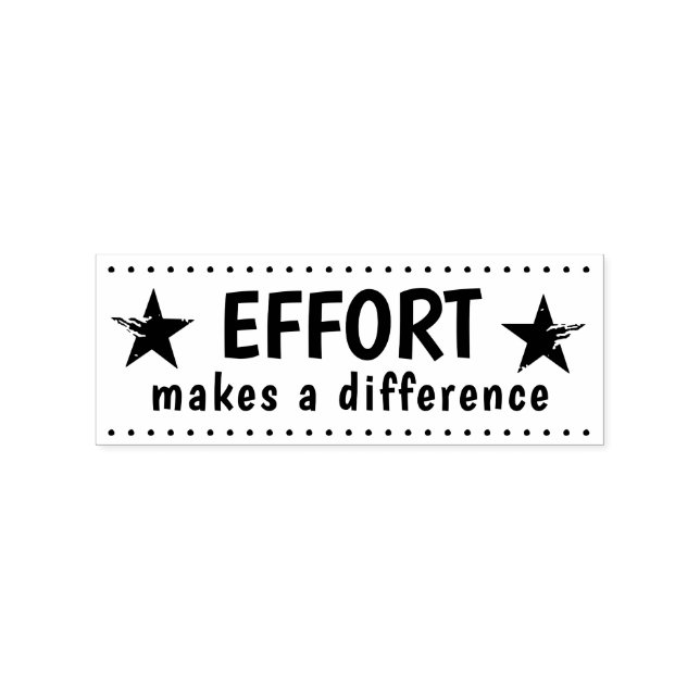 Effort Makes A Difference Personalized Teacher Rubber Stamp (Imprint)