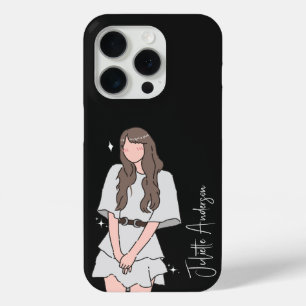 Effortless beauty Girl Customizable iPhone 15 Pro Case