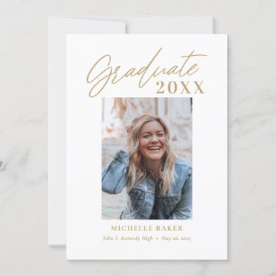 Effortless Charm Editable Color Graduation Invitat Invitation