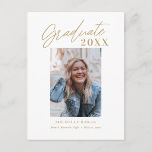 Effortless Charm Editable Colour Graduation Postca Postcard