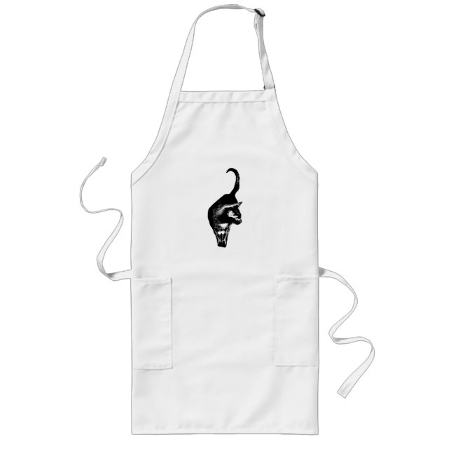Effortless Feline Style Long Apron (Front)