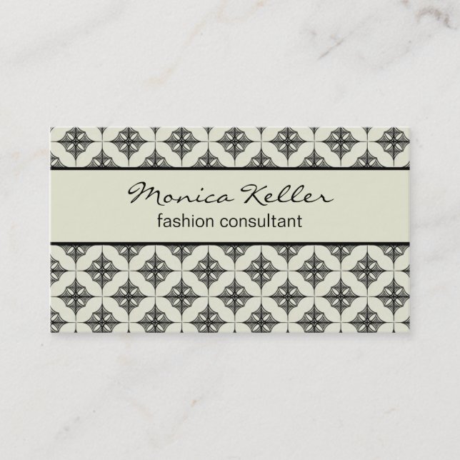 Effortlessly Stylish Business Card, Ivory Card (Front)
