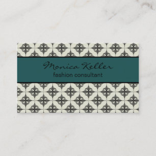 Effortlessly Stylish Business Card, Teal Card