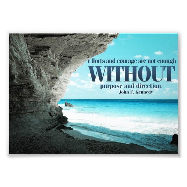 Efforts et courage Impression photo personnalisée (Devant)