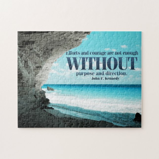 Efforts et puzzle de coutume de courage (Horizontal)
