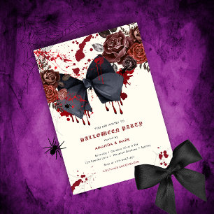 Éffrayant arc noir Halloween Costume Invitation