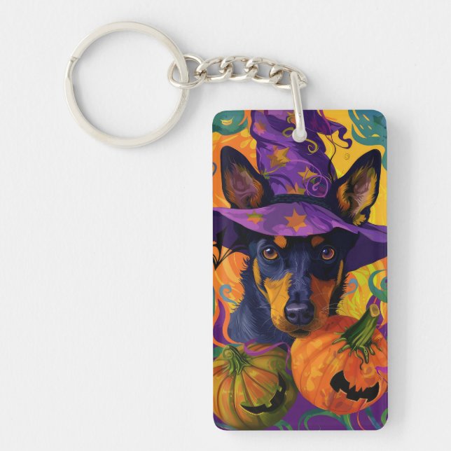 Éffrayant australien Kelpie Citrouille Halloween (Devant)