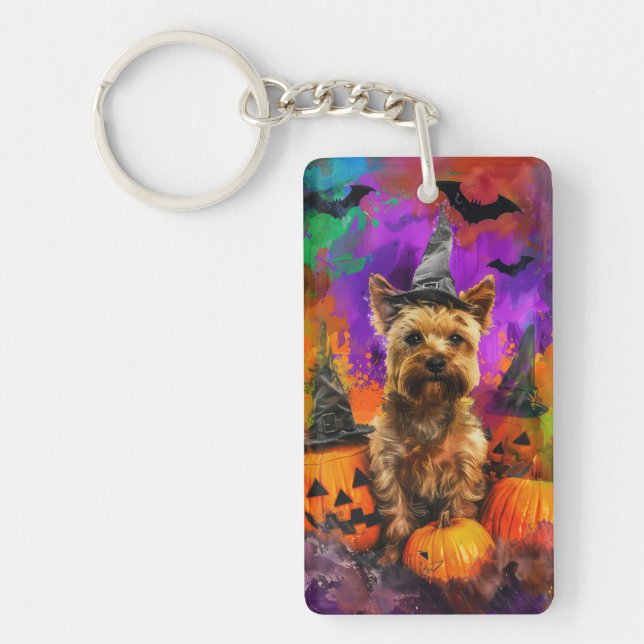 Éffrayant Cairn Terrier Chien Halloween sorcier Ci (Devant)