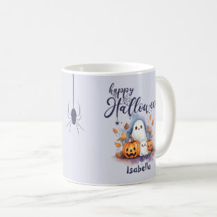Éffrayant Citrouille d'Halloween Ghost Spider Mug