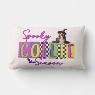 Éffrayant Collie Halloween Coussin