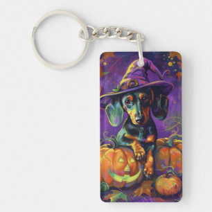 Éffrayant Dachshund Chien Halloween sorcière et Ci