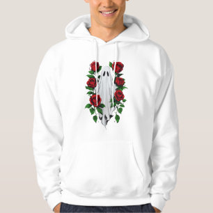 Éffrayant fantôme et rouge Roses Sweat - shirt à c
