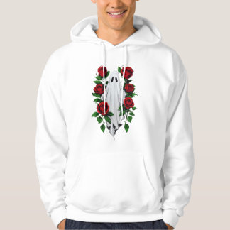 Éffrayant fantôme et rouge Roses Sweat - shirt à c