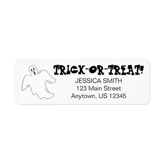 Éffrayant Fantôme Joyeux Halloween Trick ou Treat  (Devant)