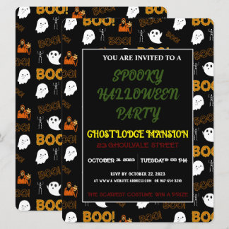 ÉFFRAYANT GHOST HAPPY HALLOWEEN PARTY INVITATION