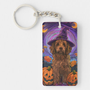 Éffrayant Goldendoodle Chien Halloween Citrouille 