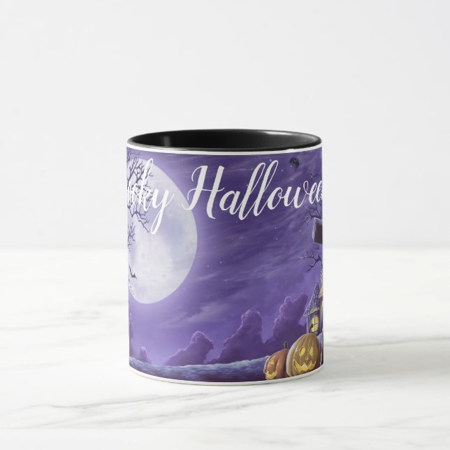 Éffrayant Halloween café Mug (Centre)