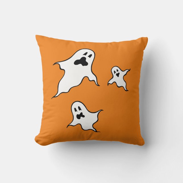 Éffrayant Halloween Fantômes Jeter Coussin (Recto)