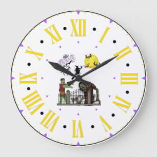Éffrayant Halloween Land Wall Horloge