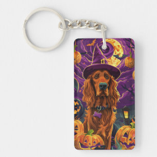 Éffrayant Irish Red Setter Citrouille de sorcière