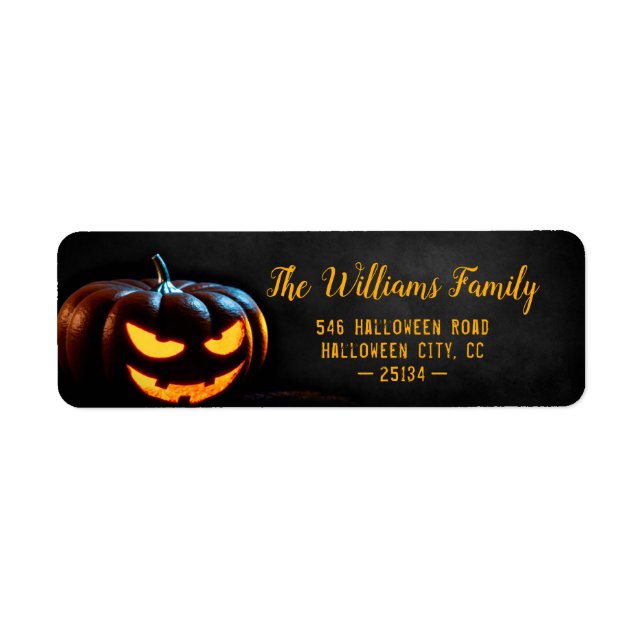 Effrayant mauvais Citrouille Bonne adresse Hallowe (Devant)