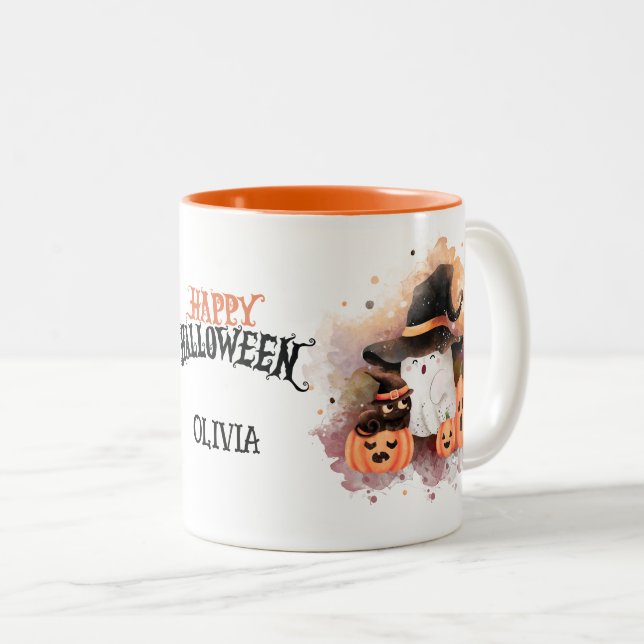 Éffrayant-mignon tasse personnalisée pour le café  (Devant droit)