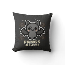 Éffrayant Oreiller à la chauve-souris Kawaii Hallo