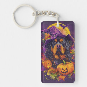 Éffrayant Tibétain Mastiff Chien Halloween Citroui