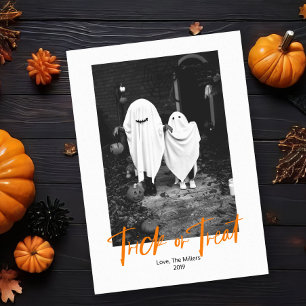 Éffrayant Tricoter ou traiter Carte photo Hallowee