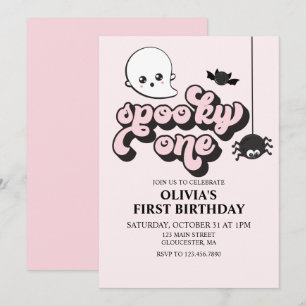 Éffrayant Un Halloween 1er Anniversaire Invitation