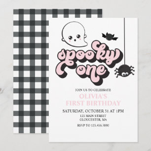 Éffrayant Un Halloween 1er Anniversaire Invitation