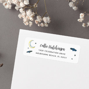 Éffrayante Halloween chauves-souris Adresse de ret