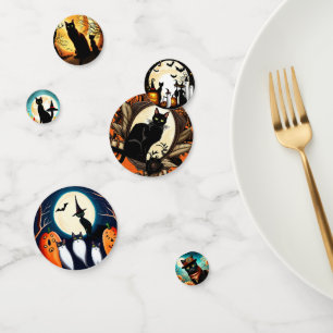 Éffrayante table d'Halloween Confetti