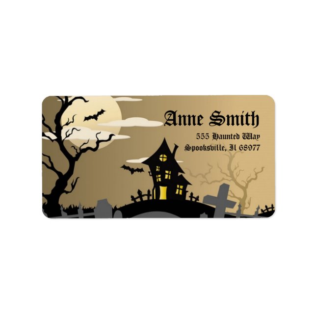 Éffrayants Étiquettes de adresse d'Halloween (Devant)
