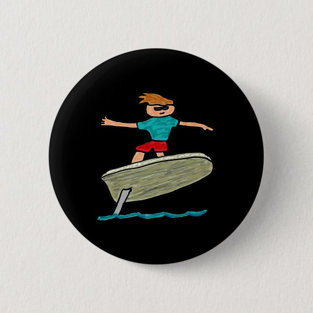 Efoil Surfing  2 Inch Round Button (Front)