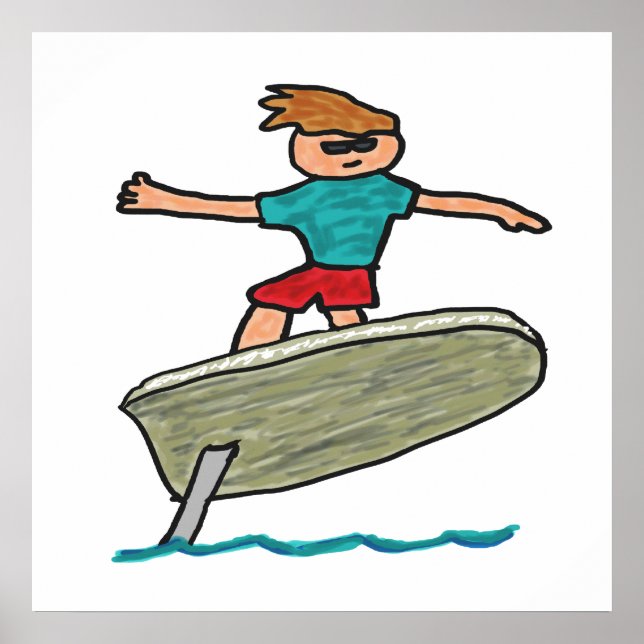 eFoil Surfing Poster (Front)