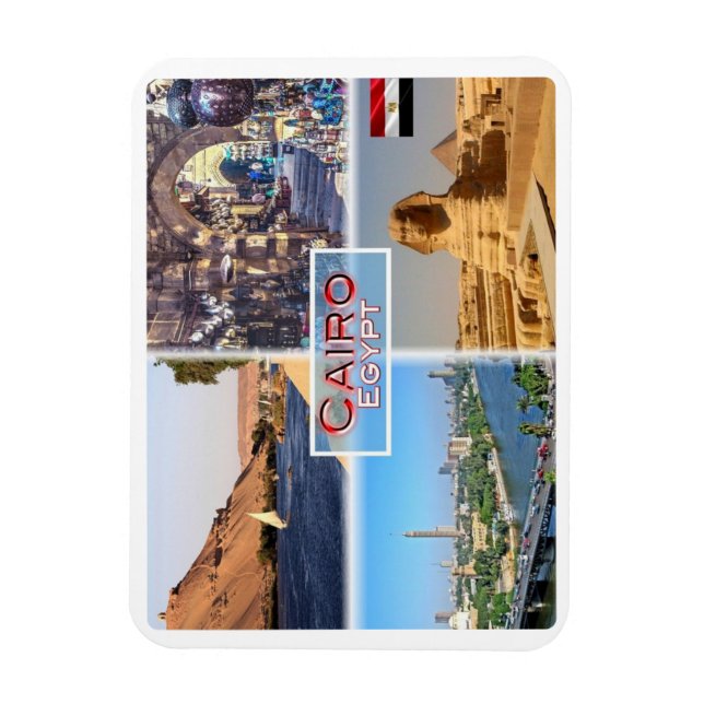 EG Cairo - River Nile - Khan el Khalili - Magnet (Vertical)